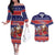 Samoa Christmas Couples Matching Off The Shoulder Long Sleeve Dress and Hawaiian Shirt Samoan Santa Claus Manuia Le Kerisimasi