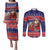 Samoa Christmas Couples Matching Puletasi and Long Sleeve Button Shirt Samoan Santa Claus Manuia Le Kerisimasi