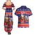 Samoa Christmas Couples Matching Summer Maxi Dress and Hawaiian Shirt Samoan Santa Claus Manuia Le Kerisimasi