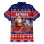 Samoa Christmas Family Matching Off Shoulder Short Dress and Hawaiian Shirt Samoan Santa Claus Manuia Le Kerisimasi