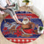 Samoa Christmas Round Carpet Samoan Santa Claus Manuia Le Kerisimasi