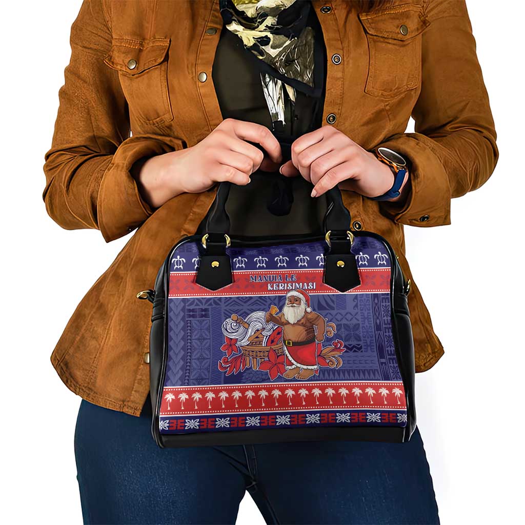 Samoa Christmas Shoulder Handbag Samoan Santa Claus Manuia Le Kerisimasi