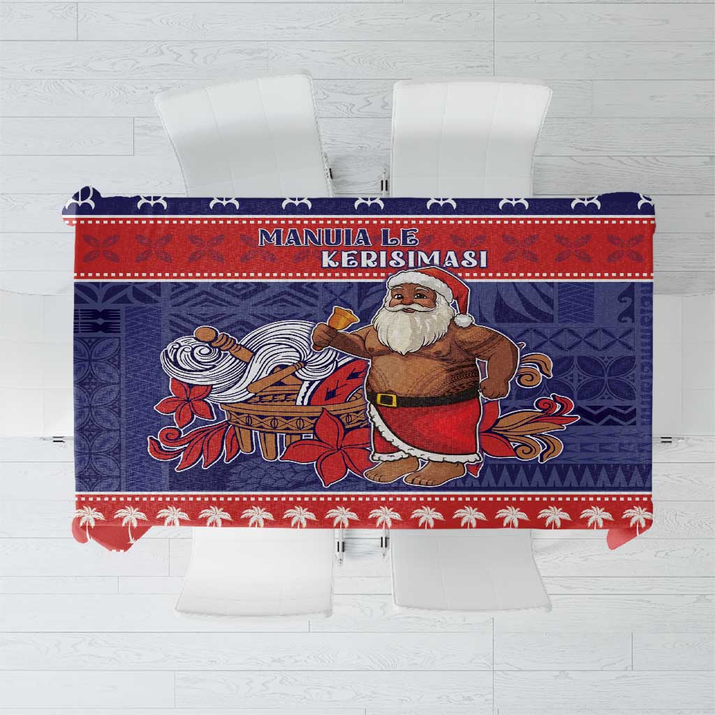 Samoa Christmas Tablecloth Samoan Santa Claus Manuia Le Kerisimasi