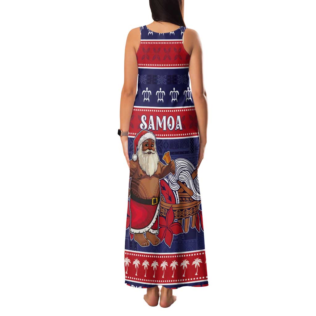 Samoa Christmas Tank Maxi Dress Samoan Santa Claus Manuia Le Kerisimasi