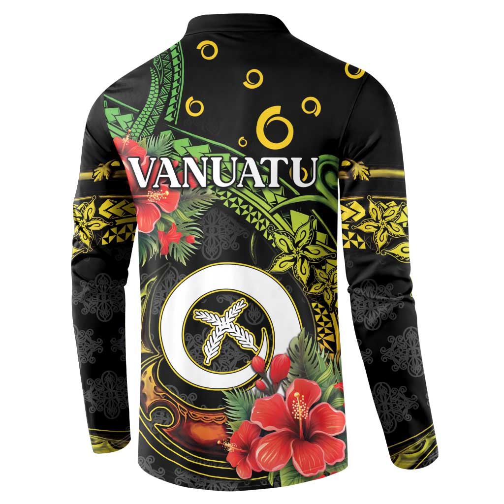 Love Vanuatu Christmas Button Sweatshirt God Yumi Polynesian Tribal Pattern LT05 - Polynesian Pride
