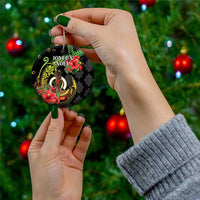 Love Vanuatu Christmas Ceramic Ornament God Yumi Polynesian Tribal Pattern LT05 - Polynesian Pride