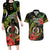 Love Vanuatu Christmas Couples Matching Long Sleeve Bodycon Dress and Hawaiian Shirt God Yumi Polynesian Tribal Pattern