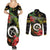 Love Vanuatu Christmas Couples Matching Summer Maxi Dress and Long Sleeve Button Shirt God Yumi Polynesian Tribal Pattern