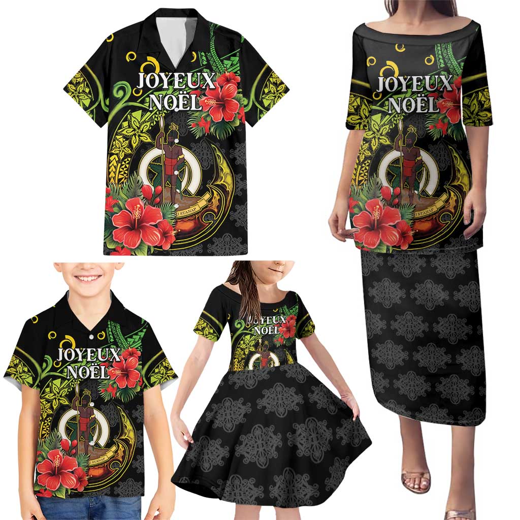 Love Vanuatu Christmas Family Matching Puletasi and Hawaiian Shirt God Yumi Polynesian Tribal Pattern