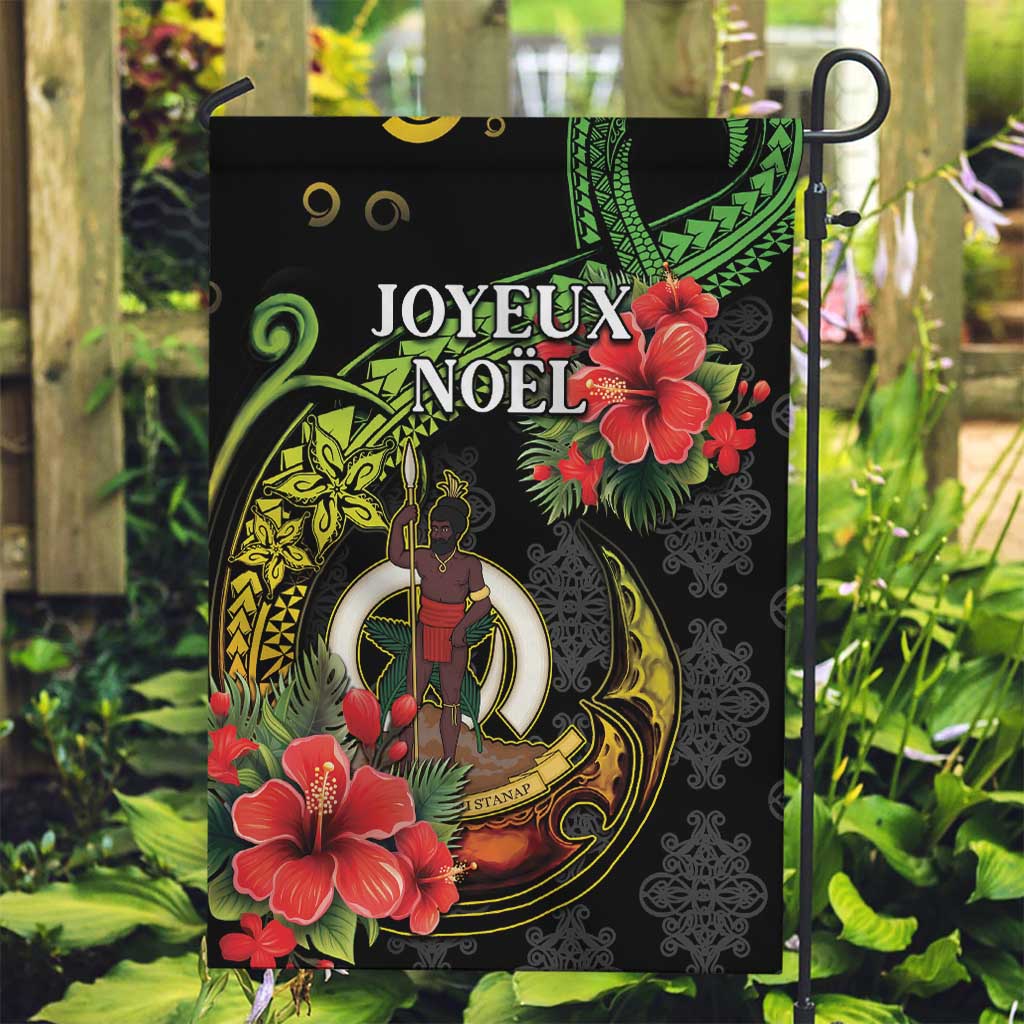 Love Vanuatu Christmas Garden Flag God Yumi Polynesian Tribal Pattern LT05 Garden Flag Black - Polynesian Pride