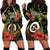 Love Vanuatu Christmas Hoodie Dress God Yumi Polynesian Tribal Pattern