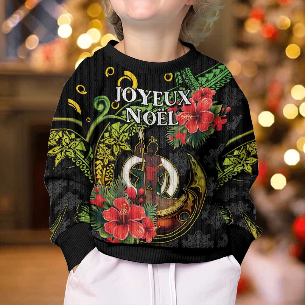 Love Vanuatu Christmas Kid Ugly Christmas Sweater God Yumi Polynesian Tribal Pattern