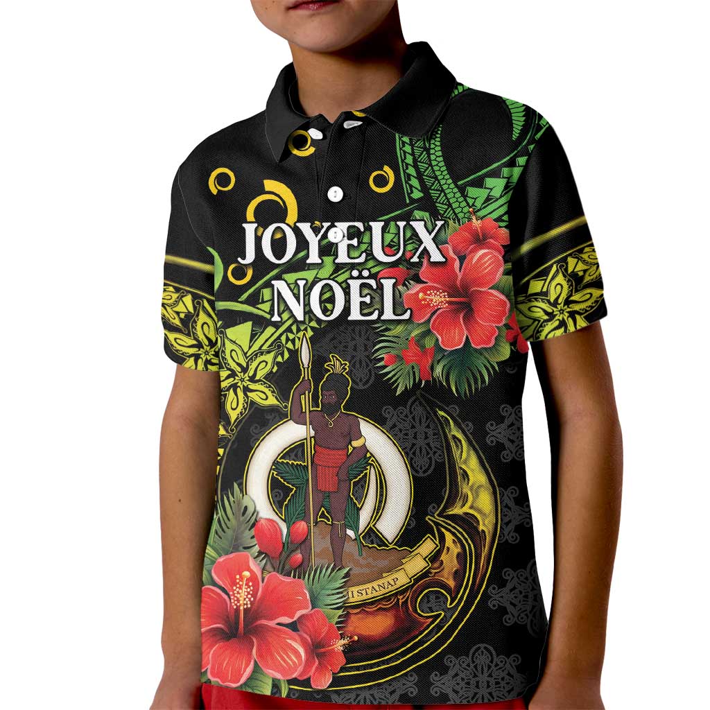 Love Vanuatu Christmas Kid Polo Shirt God Yumi Polynesian Tribal Pattern