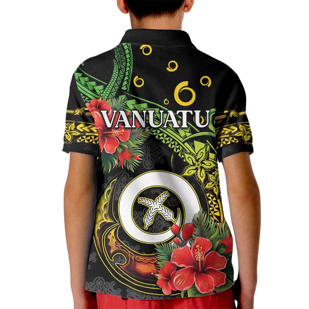 Love Vanuatu Christmas Kid Polo Shirt God Yumi Polynesian Tribal Pattern