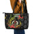 Love Vanuatu Christmas Leather Tote Bag God Yumi Polynesian Tribal Pattern