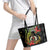 Love Vanuatu Christmas Leather Tote Bag God Yumi Polynesian Tribal Pattern