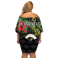Love Vanuatu Christmas Off Shoulder Short Dress God Yumi Polynesian Tribal Pattern LT05 - Polynesian Pride