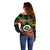 Love Vanuatu Christmas Off Shoulder Sweater God Yumi Polynesian Tribal Pattern