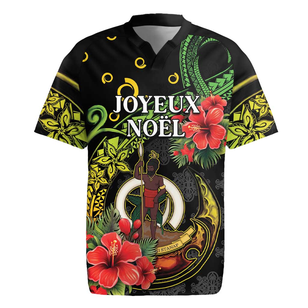 Love Vanuatu Christmas Rugby Jersey God Yumi Polynesian Tribal Pattern