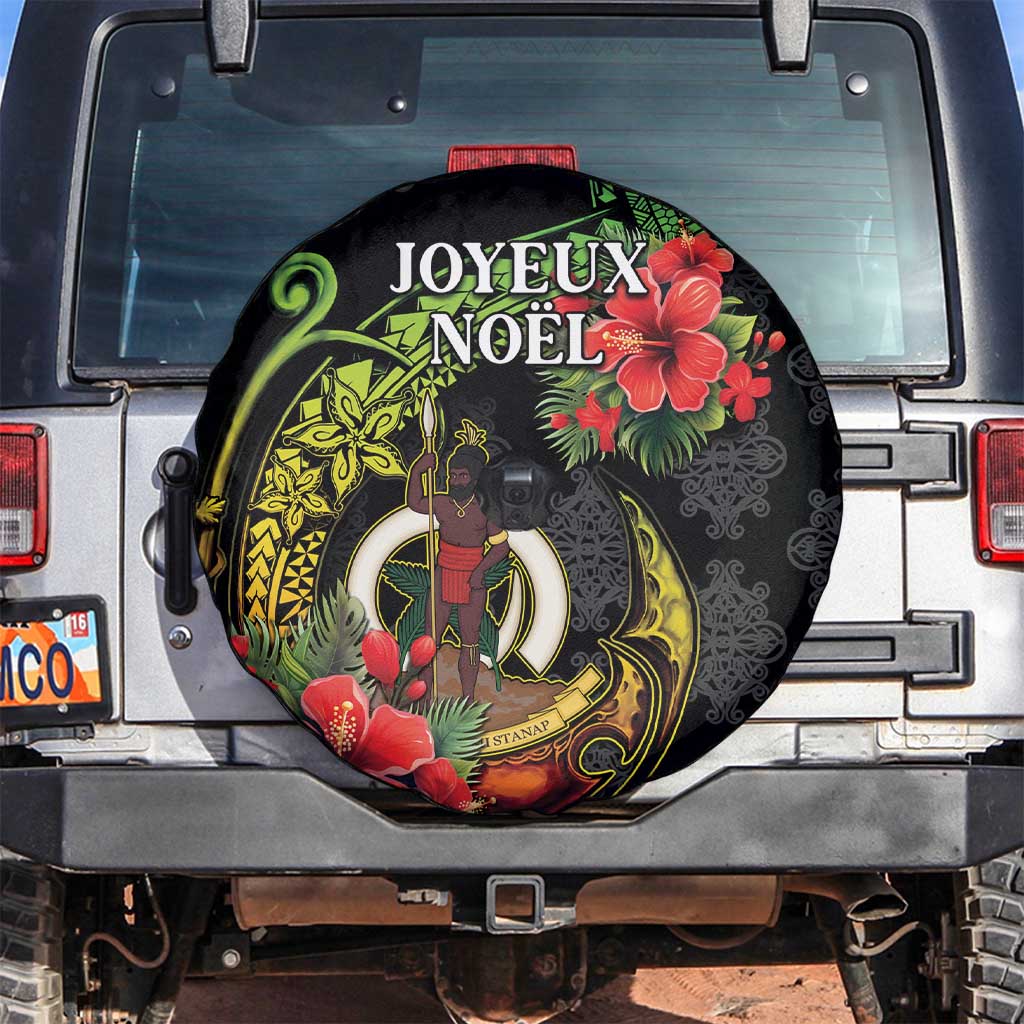 Love Vanuatu Christmas Spare Tire Cover God Yumi Polynesian Tribal Pattern LT05 Black - Polynesian Pride