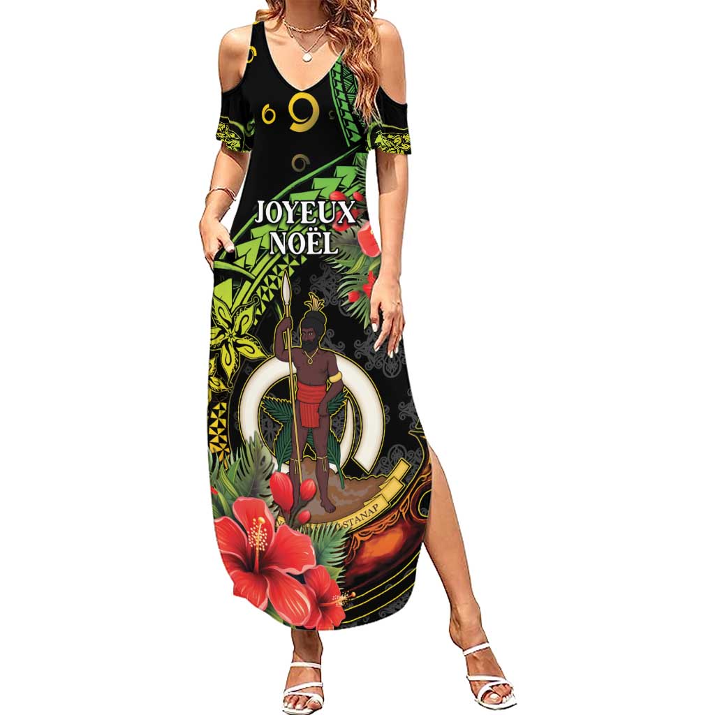 Love Vanuatu Christmas Summer Maxi Dress God Yumi Polynesian Tribal Pattern LT05 Women Black - Polynesian Pride