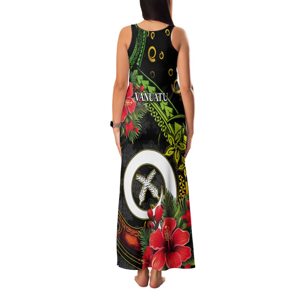 Love Vanuatu Christmas Tank Maxi Dress God Yumi Polynesian Tribal Pattern LT05 - Polynesian Pride