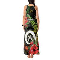 Love Vanuatu Christmas Tank Maxi Dress God Yumi Polynesian Tribal Pattern LT05 - Polynesian Pride