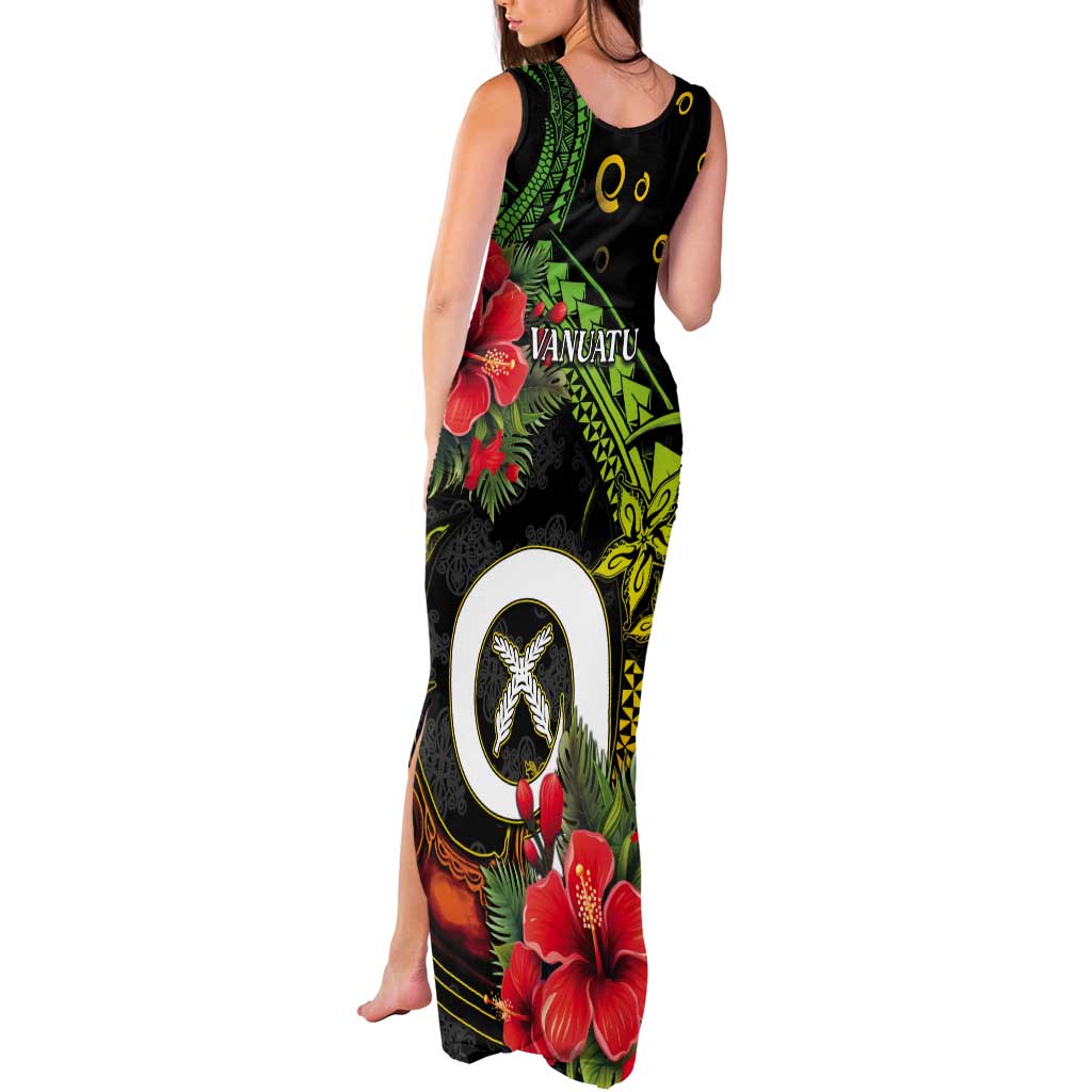 Love Vanuatu Christmas Tank Maxi Dress God Yumi Polynesian Tribal Pattern LT05 - Polynesian Pride