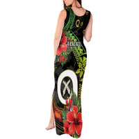 Love Vanuatu Christmas Tank Maxi Dress God Yumi Polynesian Tribal Pattern LT05 - Polynesian Pride