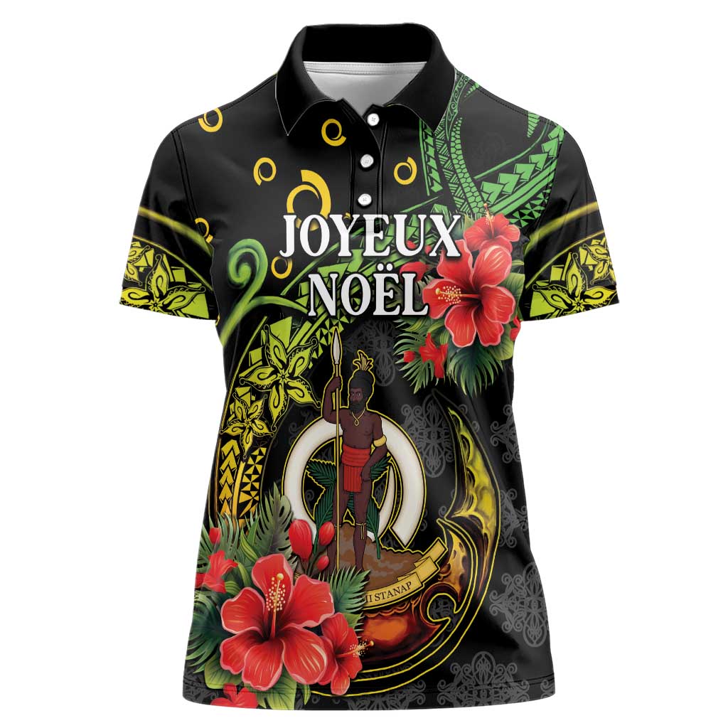 Love Vanuatu Christmas Women Polo Shirt God Yumi Polynesian Tribal Pattern