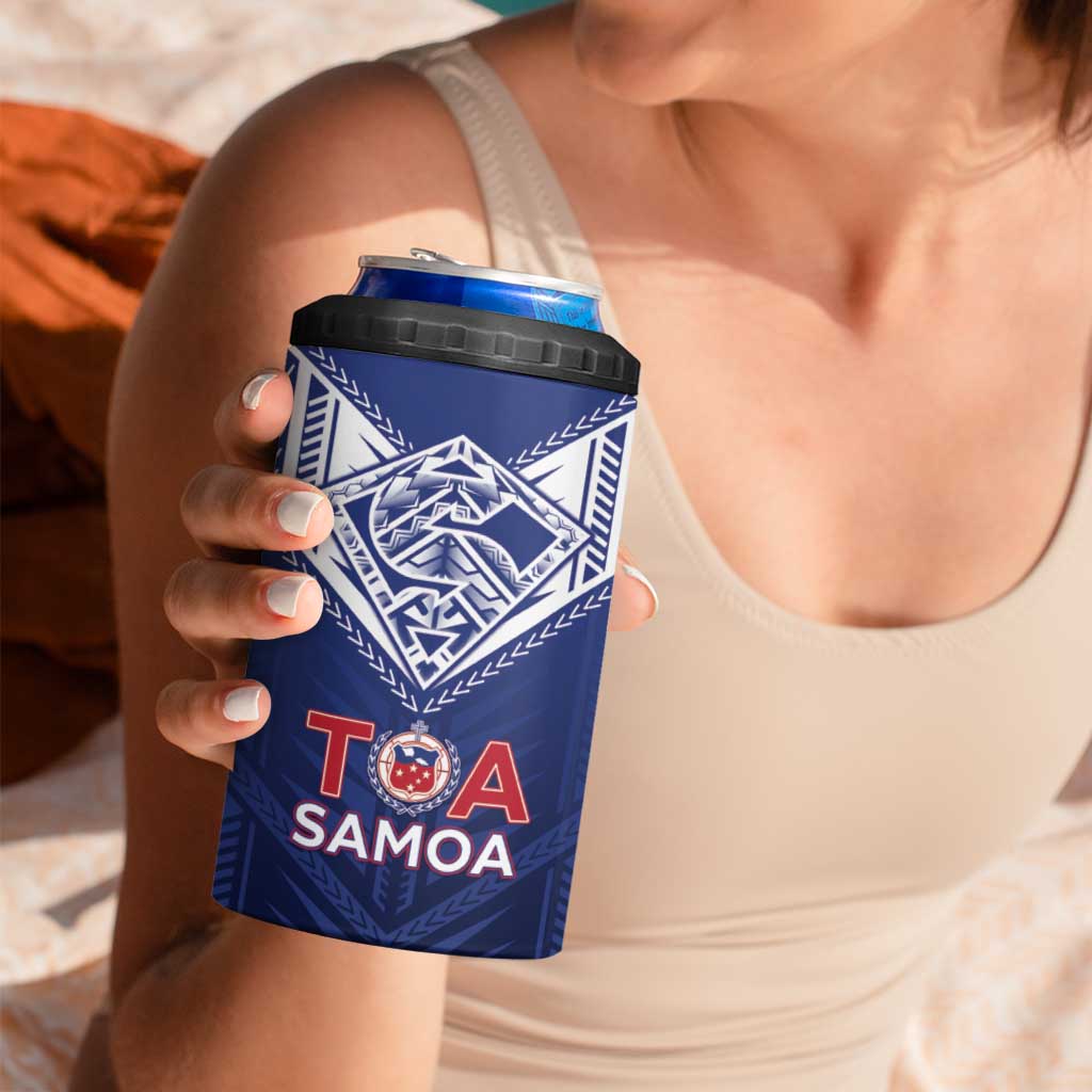 Super Toa Samoa Rugby Custom 4 in 1 Can Cooler Tumbler Warrior Spirit LT05