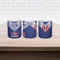 Super Toa Samoa Rugby Custom Ceramic Mug Warrior Spirit LT05