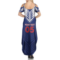 Super Toa Samoa Rugby Custom Family Matching Summer Maxi Dress and Hawaiian Shirt Warrior Spirit LT05