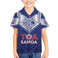 Super Toa Samoa Rugby Custom Kid Hawaiian Shirt Warrior Spirit LT05