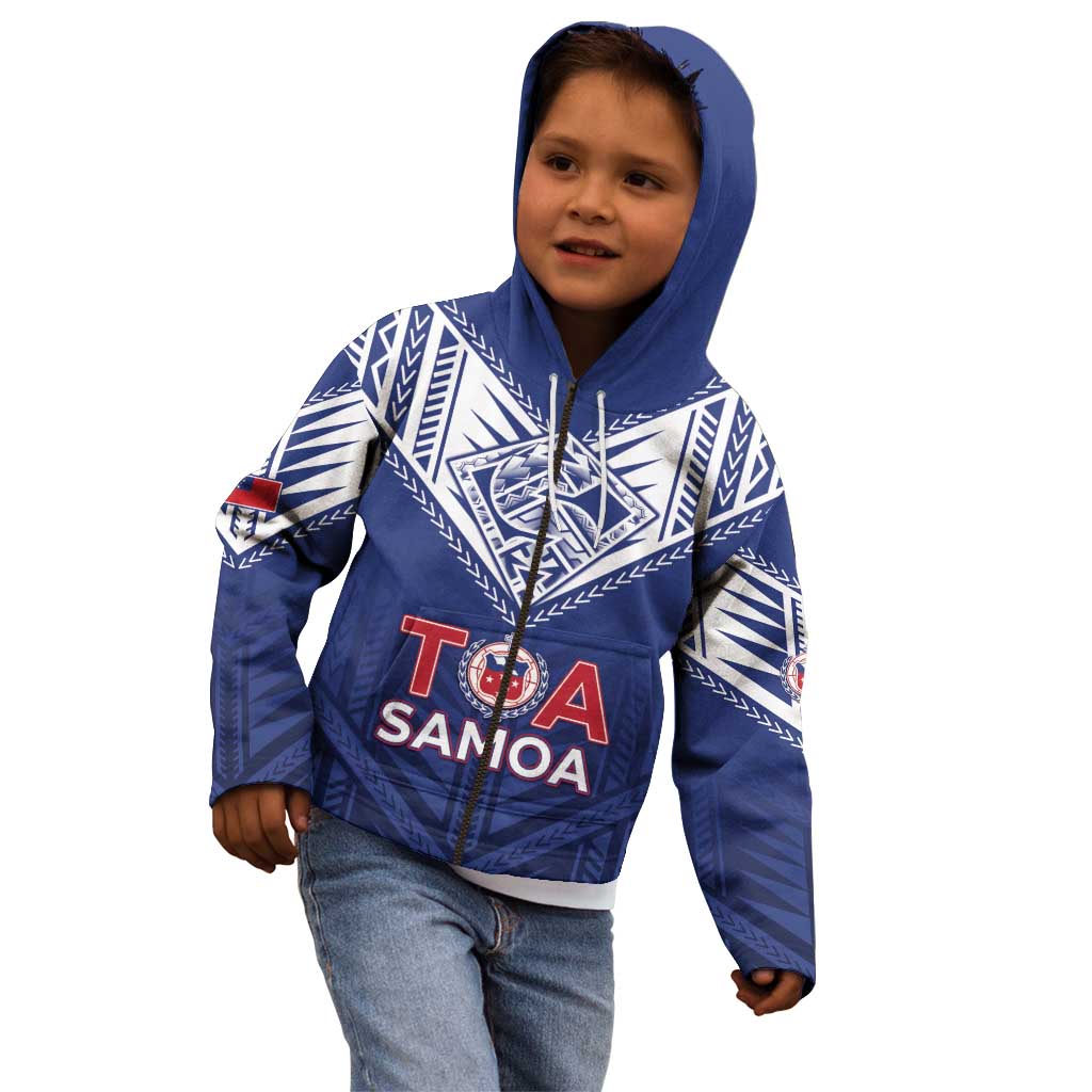 Super Toa Samoa Rugby Custom Kid Hoodie Warrior Spirit LT05