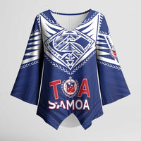 Super Toa Samoa Rugby Custom Kimono Sleeve Blouse Warrior Spirit LT05