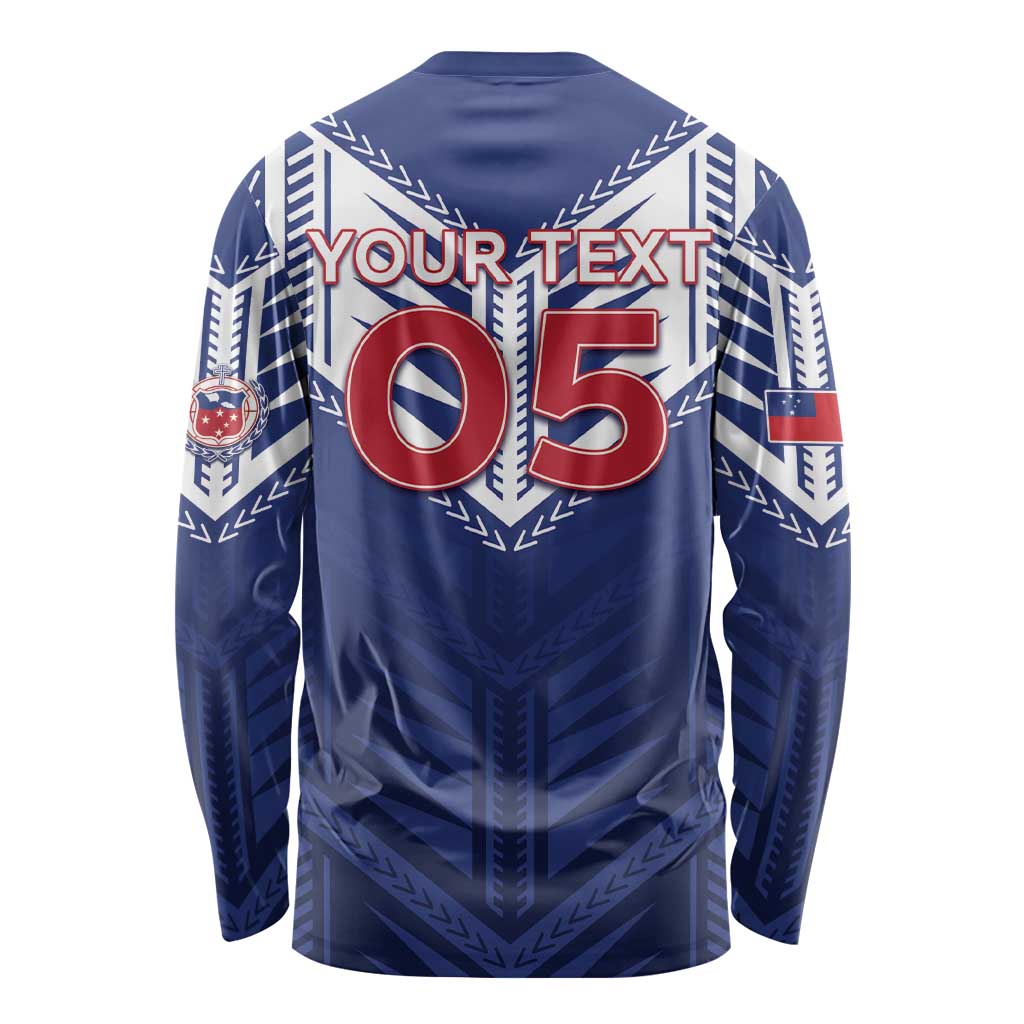 Super Toa Samoa Rugby Custom Long Sleeve Shirt Warrior Spirit LT05