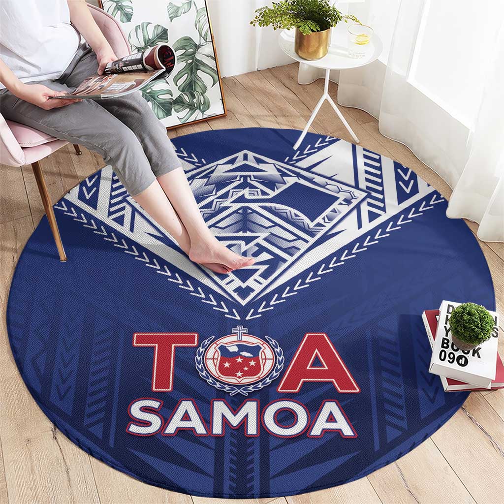 Super Toa Samoa Rugby Round Carpet Warrior Spirit LT05