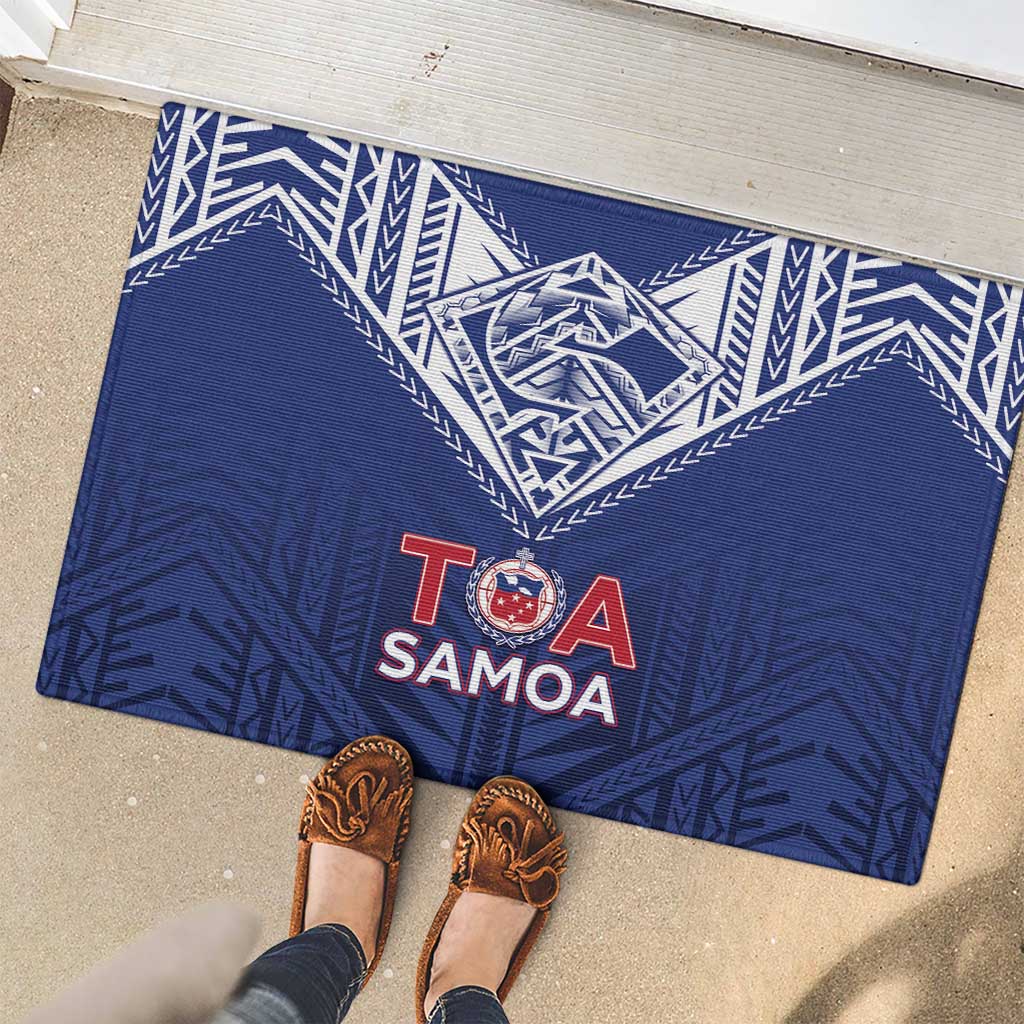 Super Toa Samoa Rugby Rubber Doormat Warrior Spirit LT05