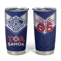 Super Toa Samoa Rugby Custom Tumbler Cup Warrior Spirit LT05