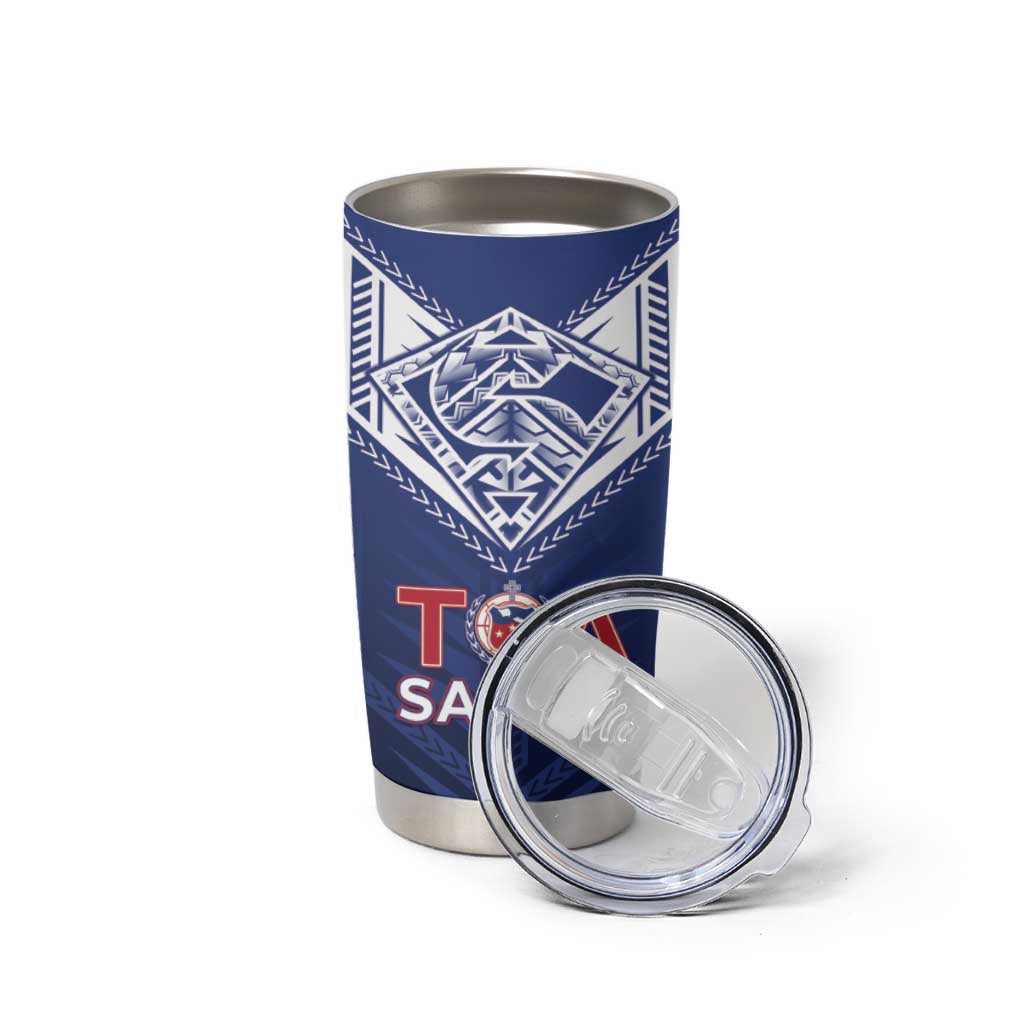Super Toa Samoa Rugby Custom Tumbler Cup Warrior Spirit LT05