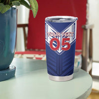Super Toa Samoa Rugby Custom Tumbler Cup Warrior Spirit LT05