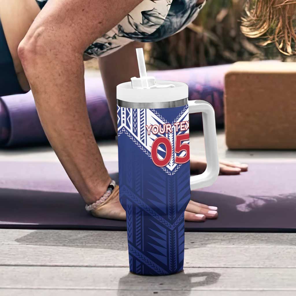 Super Toa Samoa Rugby Custom Tumbler With Handle Warrior Spirit LT05