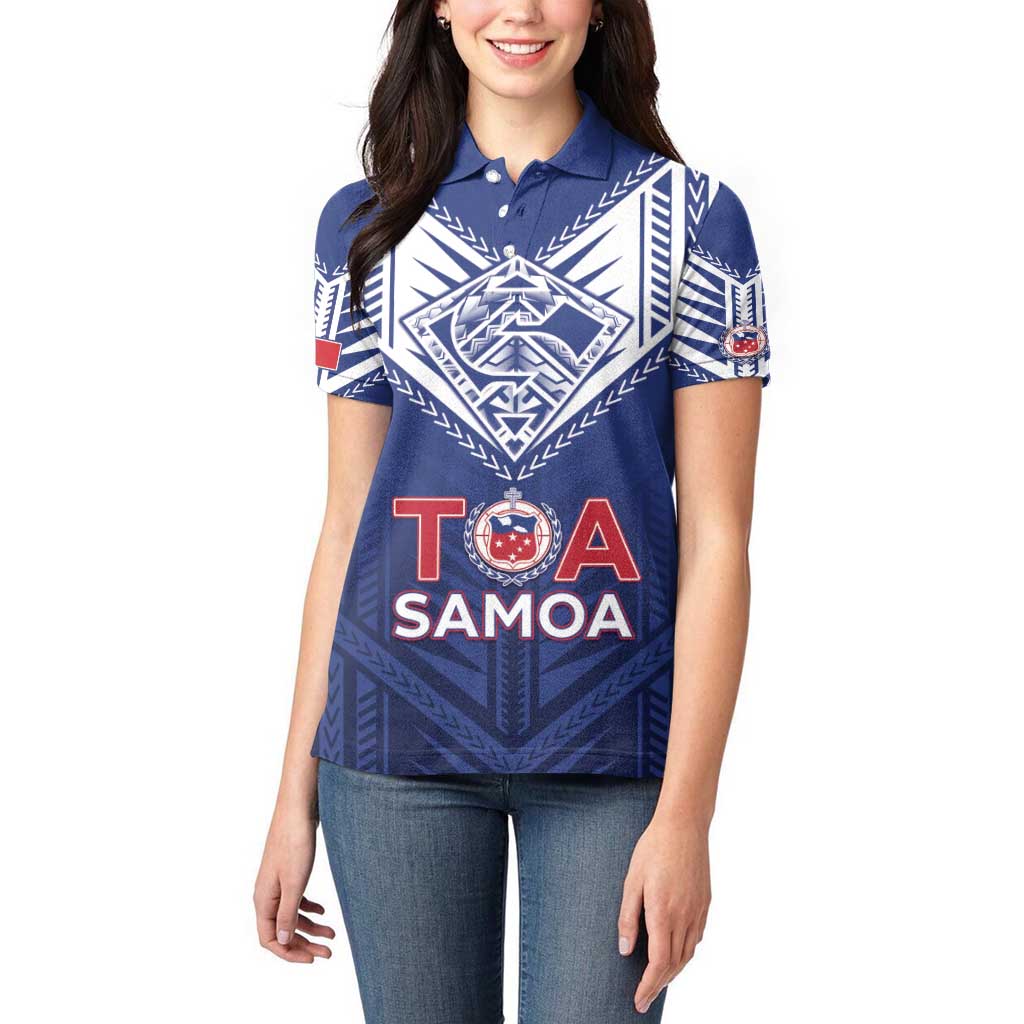 Super Toa Samoa Rugby Custom Women Polo Shirt Warrior Spirit LT05