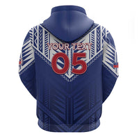 Super Toa Samoa Rugby Custom Zip Hoodie Warrior Spirit LT05
