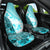 Hawaiian Tapa Car Seat Cover Traditional Vintage Pattern Aqua LT05 One Size Aqua - Polynesian Pride