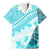 Hawaiian Tapa Family Matching Mermaid Dress and Hawaiian Shirt Traditional Vintage Pattern Aqua LT05 Dad's Shirt - Short Sleeve Aqua - Polynesian Pride