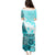 Hawaiian Tapa Family Matching Puletasi Dress and Hawaiian Shirt Traditional Vintage Pattern Aqua LT05 - Polynesian Pride