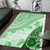 Hawaiian Tapa Area Rug Traditional Vintage Pattern Green LT05 Green - Polynesian Pride