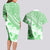 Hawaiian Tapa Couples Matching Long Sleeve Bodycon Dress and Hawaiian Shirt Traditional Vintage Pattern Green LT05 - Polynesian Pride